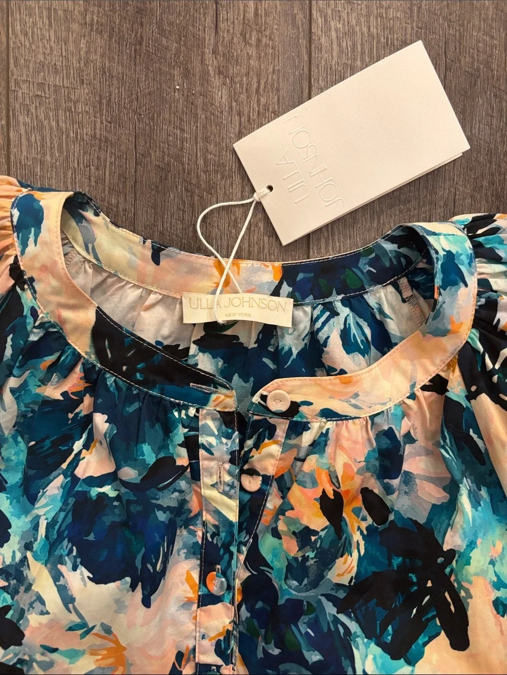 Ulla Johnson Vienne Delphinium Floral Top NWT